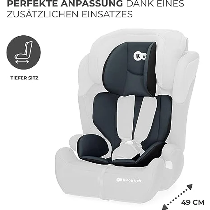 Kinderkraft Autokindersitz COMFORT UP i-Size, für Kinder 76-150 cm, mit herausnehmbarem Einsatz und Fünfpunkt-Gurtsystem – Bild 7