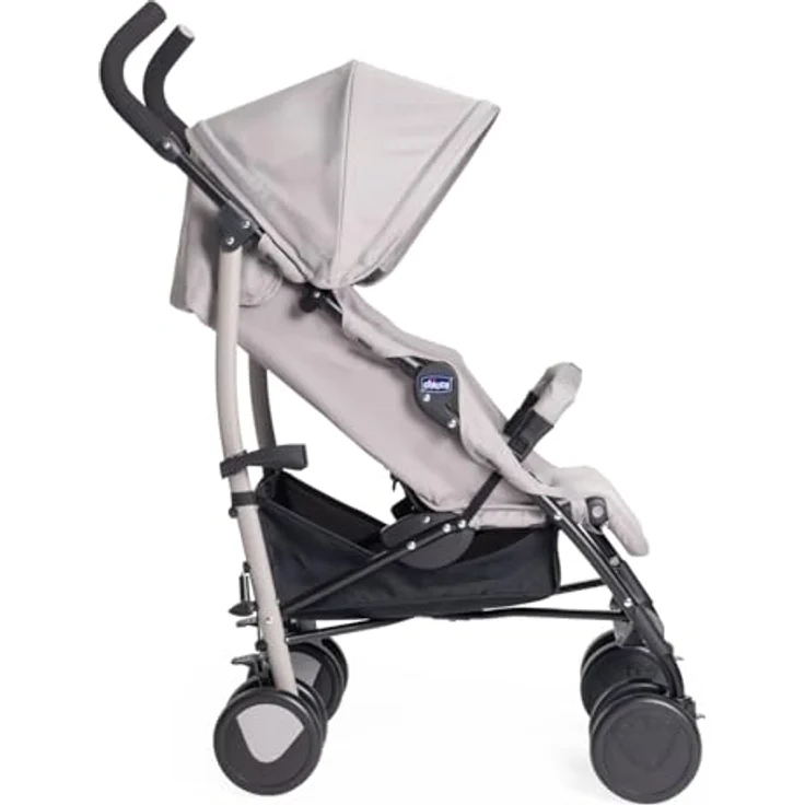 Chicco Echo Light Kinderwagen, Buggy von 0 Monaten bis 22 kg, verstellbare Rückenlehne, geräumiger Sitz, Stoßstangenmanschette, faltbarer Regenschirm, Zwillingsbremsen und schwenkbare Vorderräder – Bild 3
