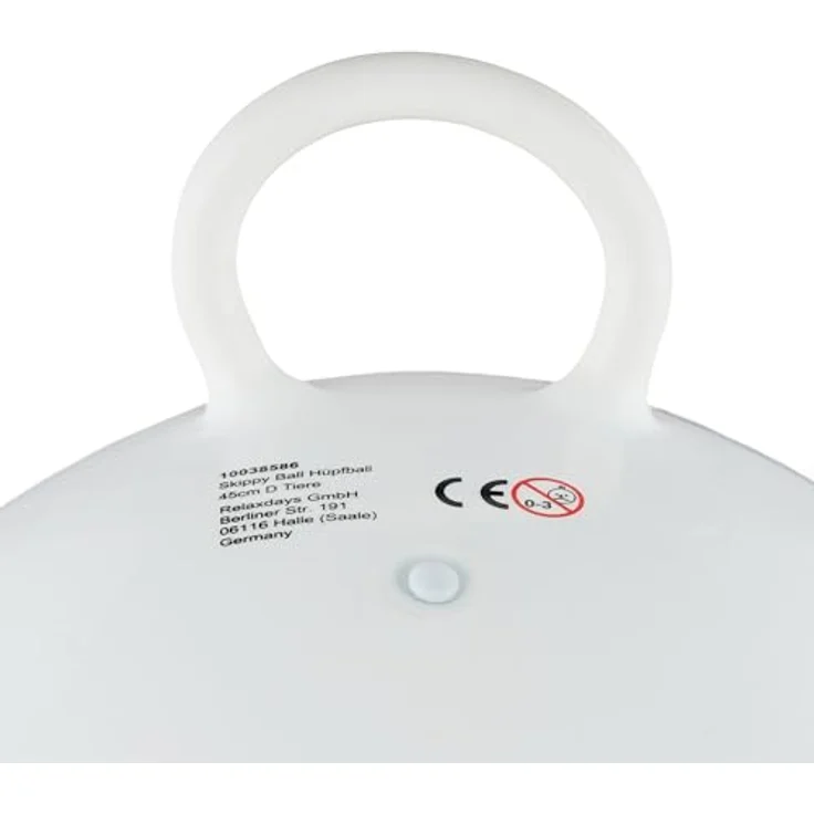 relaxdays Hüpfball für Kinder mit Tiermotiv, Panda, ca. 55 cm, PVC, phthalatfrei, für drinnen und draußen, max. Traglast 150 kg – Bild 5