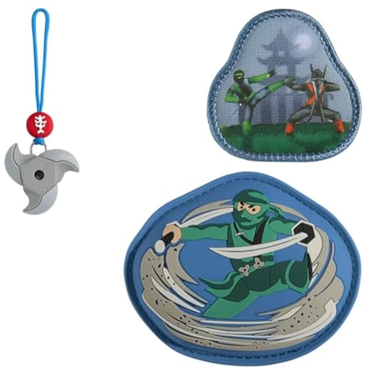 Step by Step Schulranzen-Set Cloud Flash „Ninja Zazu“, 5-teilig, ergonomischer Tornister in Blau mit reflektierenden Elementen, höhenverstellbar mit Hüftgurt, 19L für Jungen ab der 1. Klasse – Bild 2