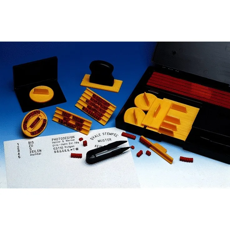 WEDO Stempelset mit 521 Typen in Schrifthöhe 4 mm