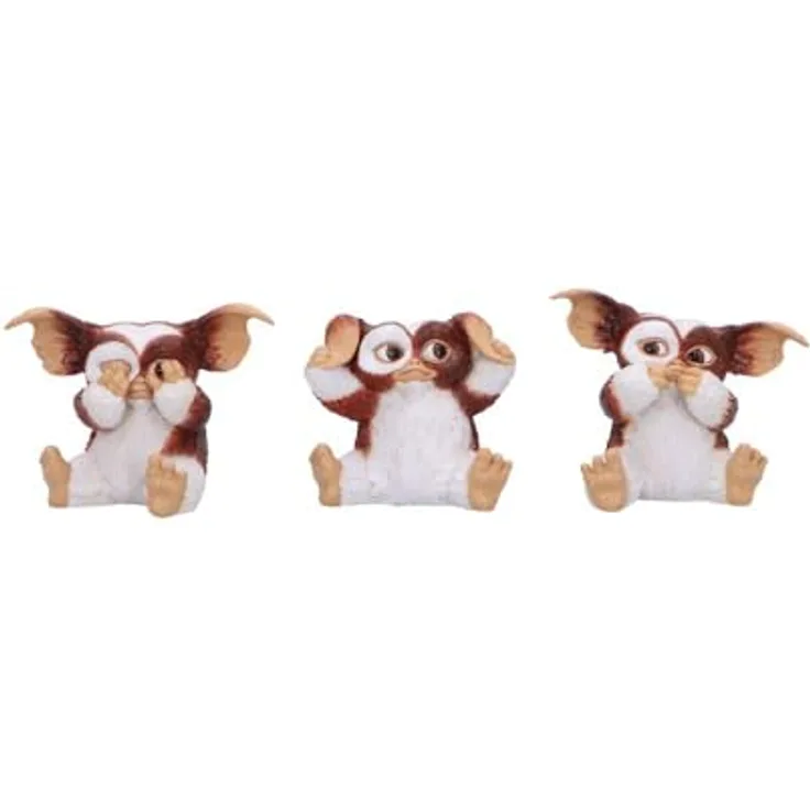 Nemesis Now Gremlins Three Wise Gizmo, 3er-Pack Sammelfiguren, 8 cm, detailgetreue Resin-Figuren mit nostalgischem Charme