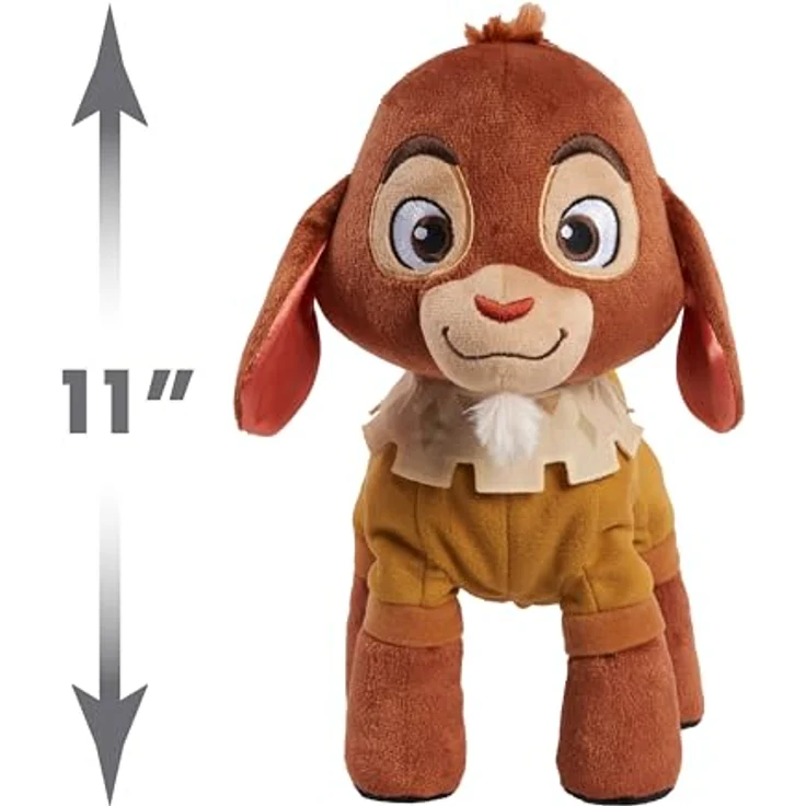 Just Play Disney Wish Walk 'n Talk Valentino Fainting Goat Plüschziege, 28 cm, Kuscheltier mit Soundeffekten und Bewegungen, gelber Fleece-Pyjama, ab 3 Jahren – Bild 5