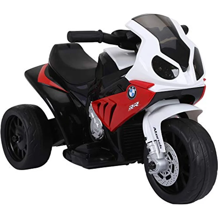 HOMCOM Elektro Kindermotorrad Kinderfahrzeug Elektro-Dreirad mit Akku Rot PP + Stahl 66 x 37 x 44 cm – Bild 2