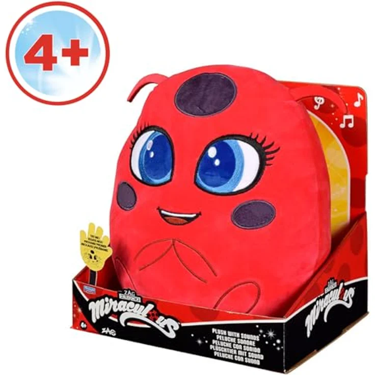 BANDAI Miraculous Tikki Plüschfigur mit Sprechfunktion, 20 cm, offizielles Kwami-Spielzeug für Kinder ab 4 Jahren – Bild 5