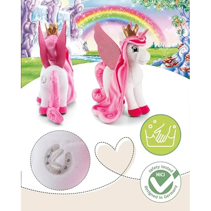 "Nici Kuscheltier Lissy PONY, Einhorn Tamani weiß-pink, 22 cm, stehend" – Bild 3