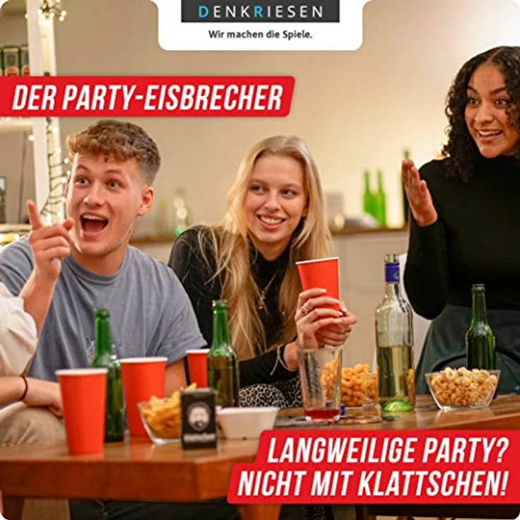 DENKRIESEN klattschen® & klattschen® Männerabend, Kult-Trinkspiel mit 60 Karten und 25 Aufgaben für unvergessliche Partys, ideal für 2+ Spieler – Bild 2