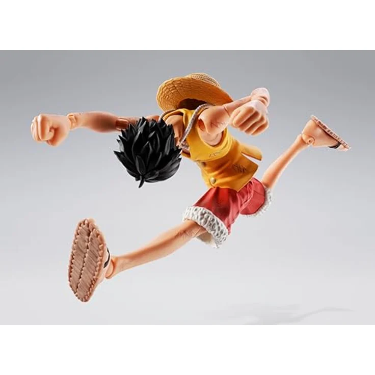 Bandai Tamashii Nations One Piece S.H.Figuarts Actionfigur Monkey D. Luffy Marineford, 15 cm, detailreiche Verarbeitung in Fensterbox – Bild 4