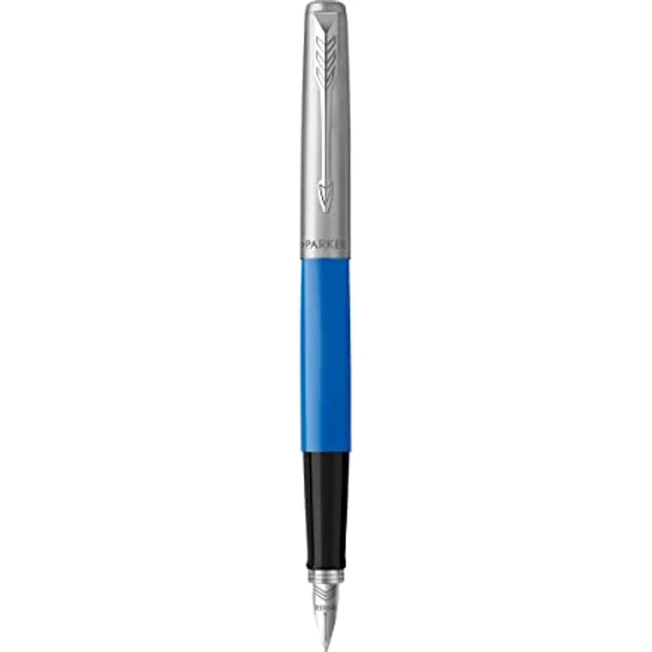 Parker Jotter Originals C.C., Füllhalter mit Edelstahlzierteilen und M-Linienbreite, blau – Bild 2