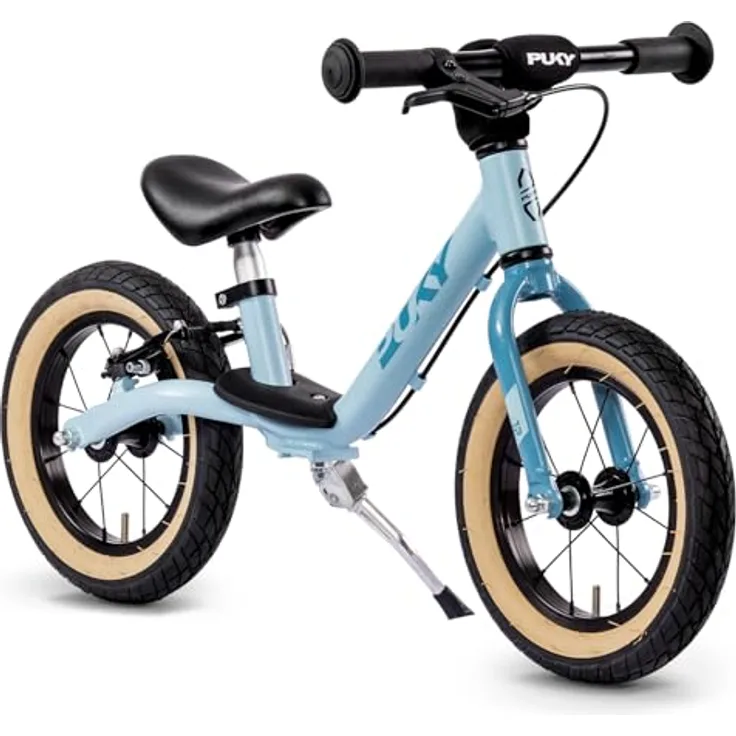 PUKY LR L Light Retro Blue, Laufrad ab 3 Jahren mit 12,5 Zoll Lufträdern, Sicherheitslenkergriffen, V-Brake, höhenverstellbarem Sattel, Seitenständer und Trittbrett, 3,6 kg