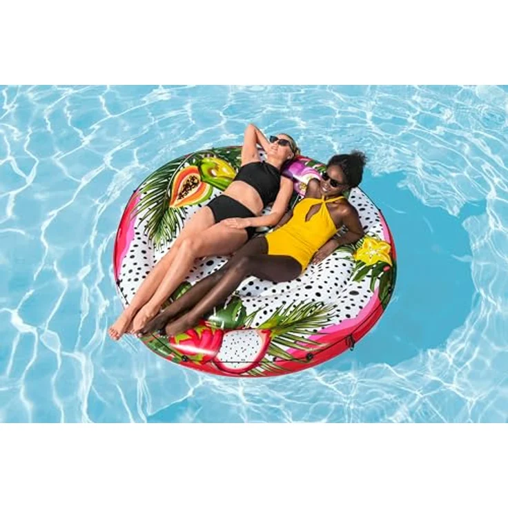 Bestway Inflatable Ride On Fruits 43720, aufblasbare Insel für 2 Personen mit bunten tropischen Grafiken, 1.88m – Bild 10