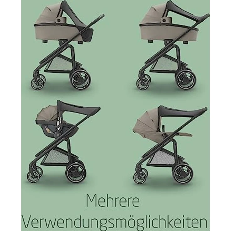Maxi-Cosi Sonnenverdeck, kompatibel mit Maxi-Cosi Babywannen, Kinderwagen und Babyschalen, Sonnenschutzfaktor USF 50+, mit Sichtfenster, Baby-Sonnenschutz, Schwarz – Bild 5