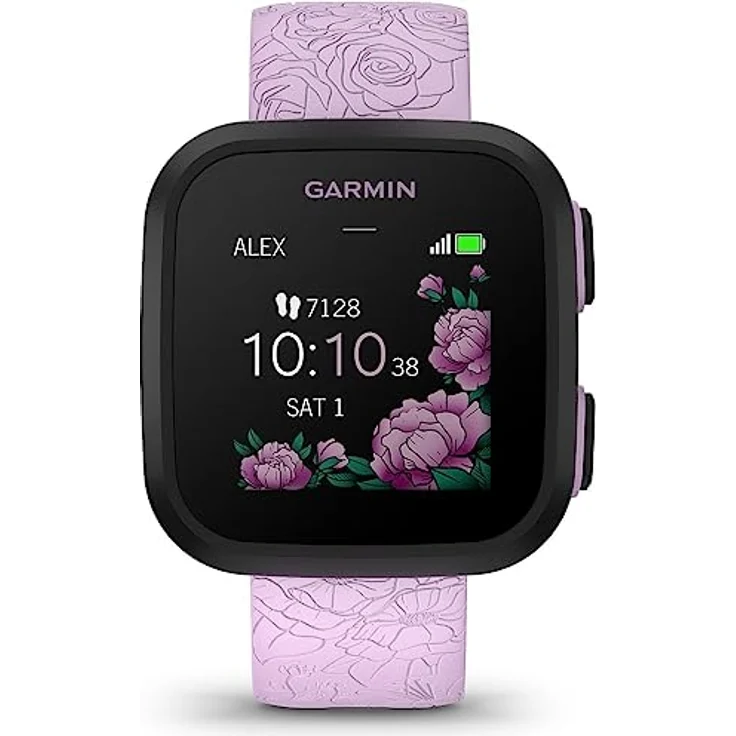 Garmin Bounce Flieder/ Schwarz Smartwatch – Bild 4