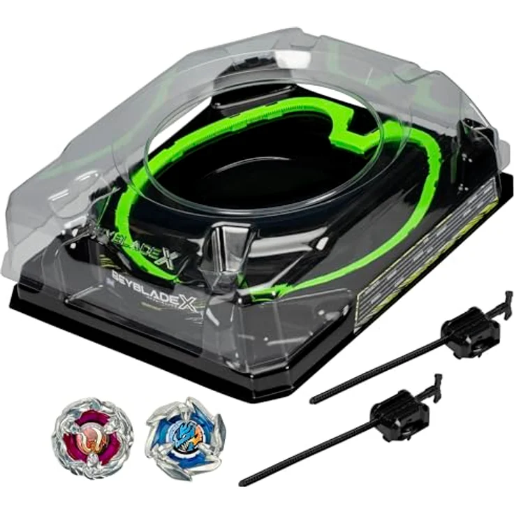 Hasbro Beyblade X Xtreme Battle Set, Beystadium-Arena 43,8 x 35,5 cm mit 2 rechtsdrehenden Kreiseln und X-Celerator Beschleunigungssystem – Bild 2