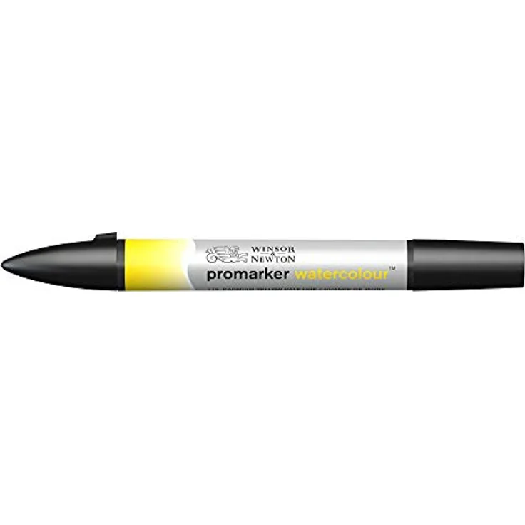 Winsor & Newton 0201119 Aquarellmarker - 2 Spitzen, Pinsel- und feiner Spitze, lichtecht, hochpigmentierte Aquarellfarben für Kalligrafie, Zeichnungen - Kadmiumgelb hell farbton