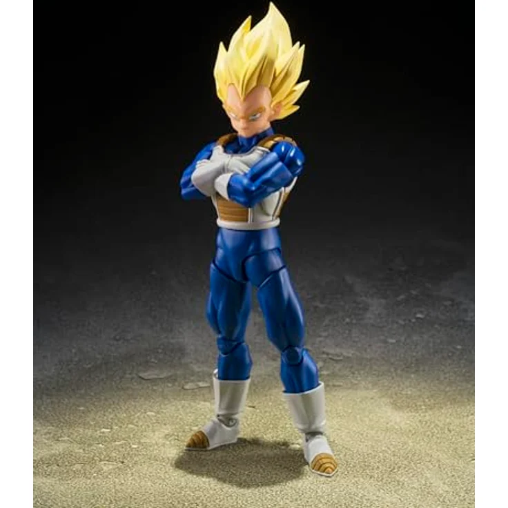 Bandai Tamashii Nations Dragon Ball Z S.H.Figuarts Actionfigur Super Saiyan Vegeta (Dangerous Pride), 14 cm, detailreiche Figur mit Zubehör – Bild 2