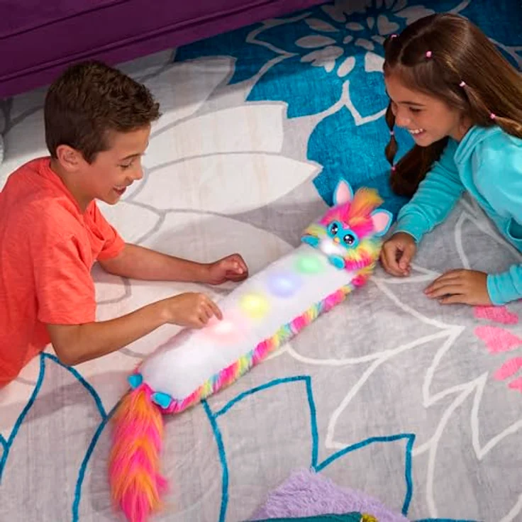 Hasbro Furby DJ Furby, interaktives elektronisches Plüschtier in Regenbogenfarben mit Musik, Lichtern, Bewegungen, Spielen und Sprachfunktionen in Französisch – Bild 10