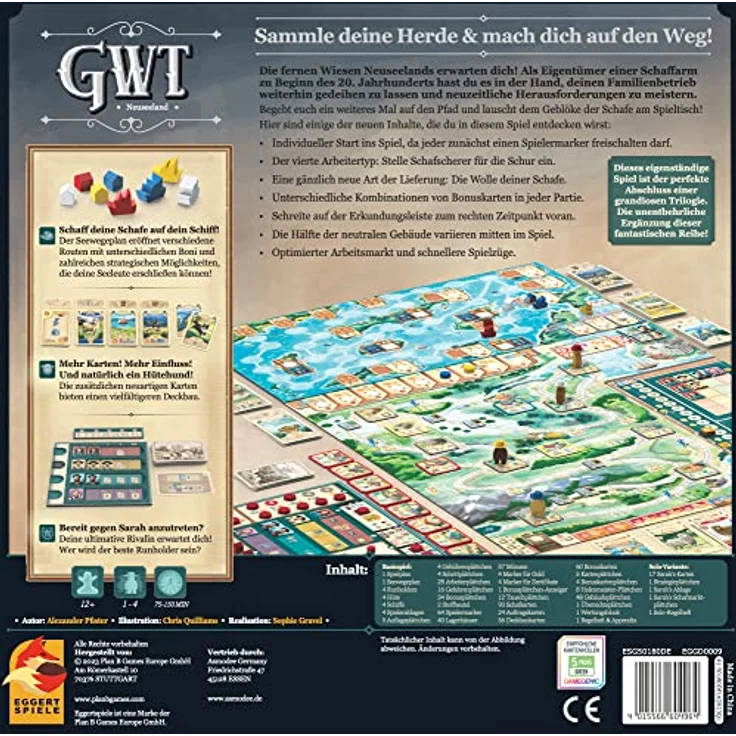 Eggertspiele , Great Western Trail – Neuseeland , Kennerspiel , Strategiespiel , 1-4 Spieler , Ab 12+ Jahren , 75-150 Minuten , Deutsch – Bild 3