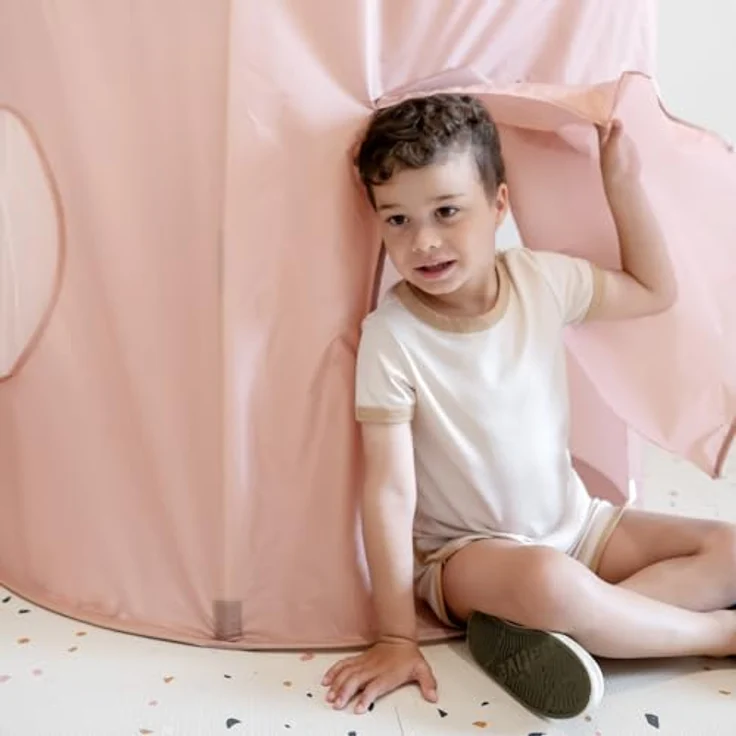 3 Sprouts Spielzelt für Kinder, Indoor Tippi für kreatives Spielen, rosa, leicht und tragbar, einfach aufzubauen – Bild 4