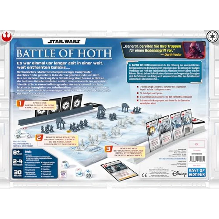 Days of Wonder Star Wars: Battle of Hoth, Strategiespiel für 2-4 Spieler, Spielzeit 30 Minuten, ab 8 Jahren, Deutsch – Bild 2