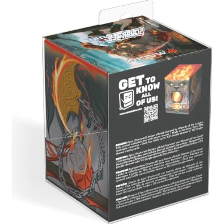 Squaroes Squaroe Magic: The Gathering "Reality Fracture" MTG011, Deckbox für bis zu 100 doppelt gesleevte Karten, nachhaltige Materialien, stabiler Verschluss, vollständig bedrucktes Design – Bild 9