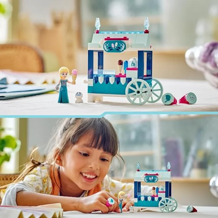 LEGO Disney Frozen Elsas Eisstand, Eiscreme-Spielzeug für Kinder mit Prinzessin Elsa-Puppe und Mini-Schneemann, Set zum Film Die Eiskönigin, spontanes Geschenk für Mädchen und Jungen ab 5 Jahren 43234 – Bild 5
