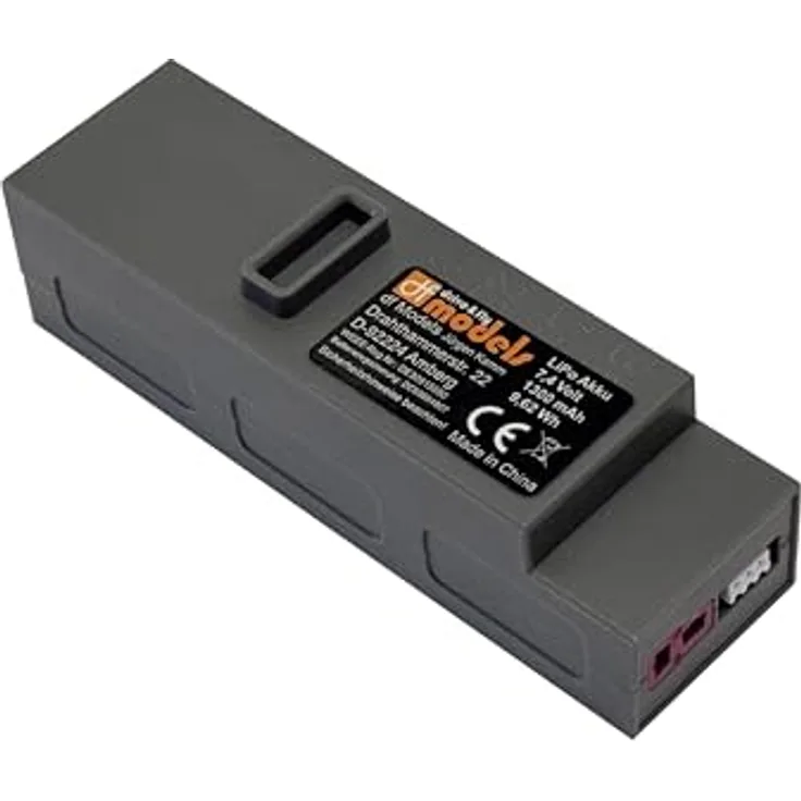 DF Models Lipo Akku 2S 7,4 V 1300 mAh, leistungsstark und kompakt, passend für DF3128