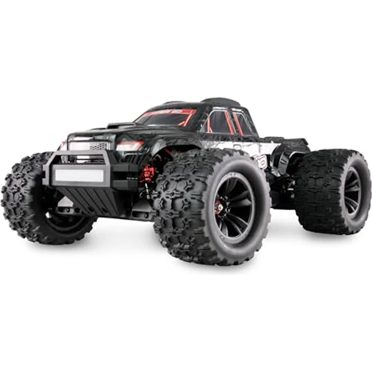 Amewi Hyper Go MTX10 Monstertruck Brushless 1:10 ARTR schwarz, Ferngesteuertes Auto mit Metallantriebsteilen und LED-Beleuchtung – Bild 1