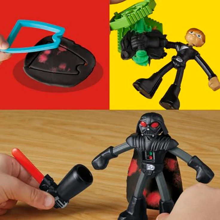Hasbro Play-Doh Star Wars Galaktische Knet-Abenteuer, Knetset mit Lightsaber-Formen und Star Wars-Thema – Bild 4
