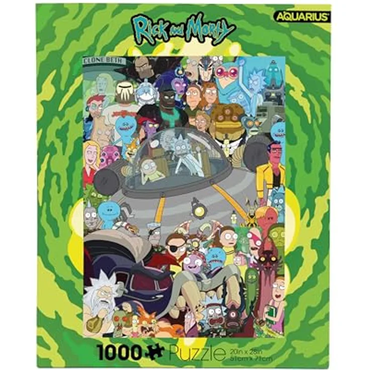 Aquarius Rick And Morty Puzzle, 1000 Teile, offiziell lizenziert, 71 x 50 cm, mehrfarbig