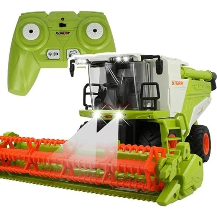 COIL RC Traktor Mähdrescher - Ferngesteuerter Traktor ab 3 Jahre, 6-Kanal Funk-Traktor mit Licht und Ton, Robuster ABS-Kunststoff, 1:24 - Ideal für Kinder ab 3 Jahren – Bild 5