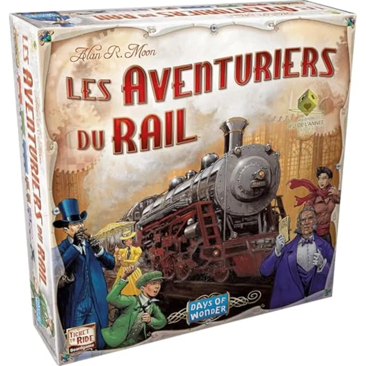 Days of Wonder Adventurer Bahn USA, Brettspiel zur Verbindung von Städten durch Waggonkarten, Französisch