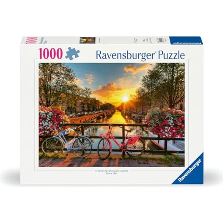 Ravensburger Puzzle 12000662 - Fahrräder in Amsterdam - 1000 Teile Puzzle für Erwachsene und Kinder ab 14 Jahren, Stadt-Puzzle Amsterdam, recycelte Pappe, 69,90 cm x 49,70 cm – Bild 2