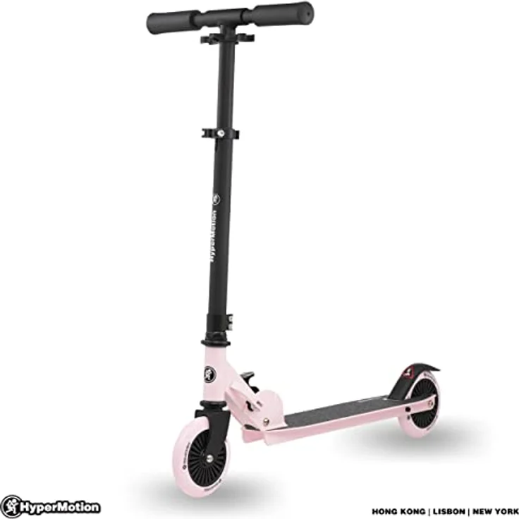 HyperMotion Willy Kinder-Zweirad-Scooter – faltbar, höhenverstellbar, Polyurethan-Räder, rosa – Bild 10