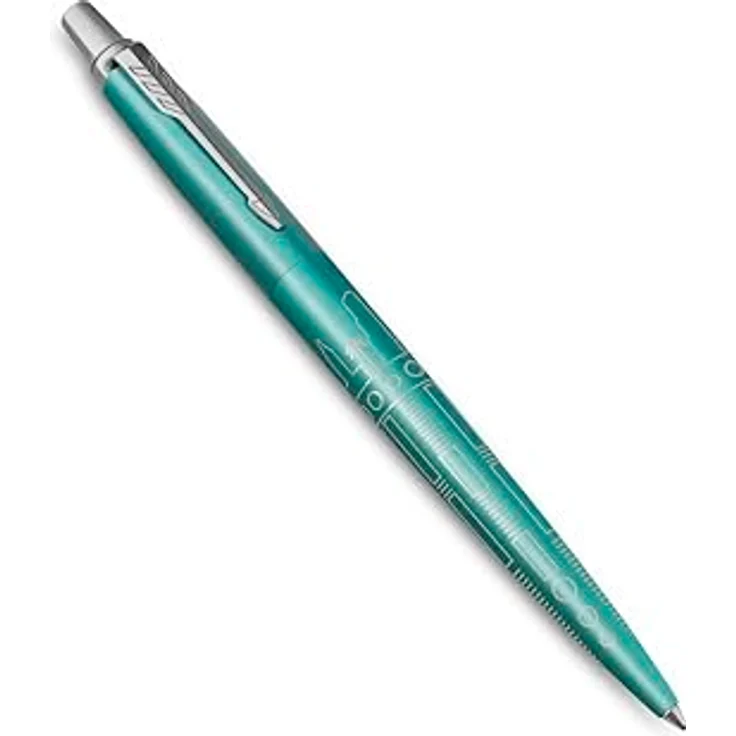 Parker Pen Parker Jotter SE Miami Kugelschreiber M, Edelstahl-Schaft mit türkisfarbener Pulverbeschichtung und lasergravierter Skyline – Bild 4