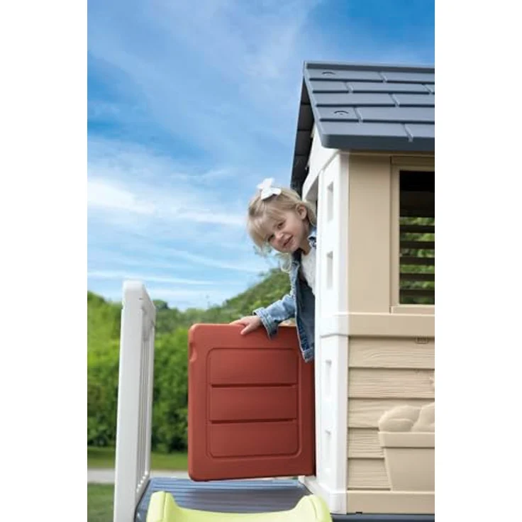Smoby Life Stelzenhaus, Spielhaus mit Rutsche und Veranda, 150x160x197x243 cm, aus 60% Recycling-Material, für Jungen und Mädchen ab 2 Jahren – Bild 2
