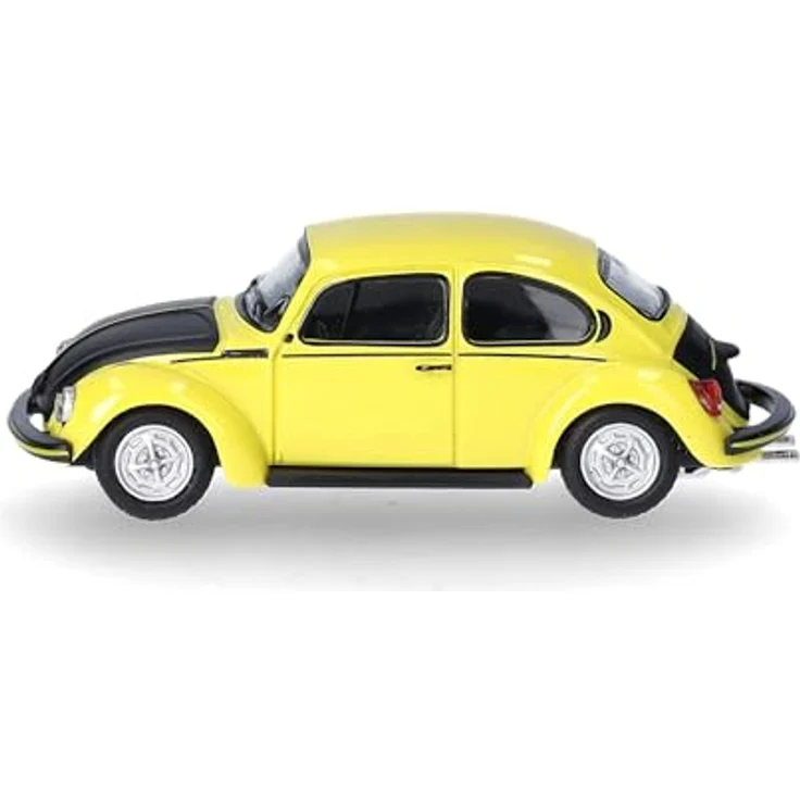Herpa Volkswagen (VW) Käfer 1303, Miniaturfahrzeug im Maßstab 1:87, gelb-schwarz, Sammlerstück aus Kunststoff, Made in Germany – Bild 4