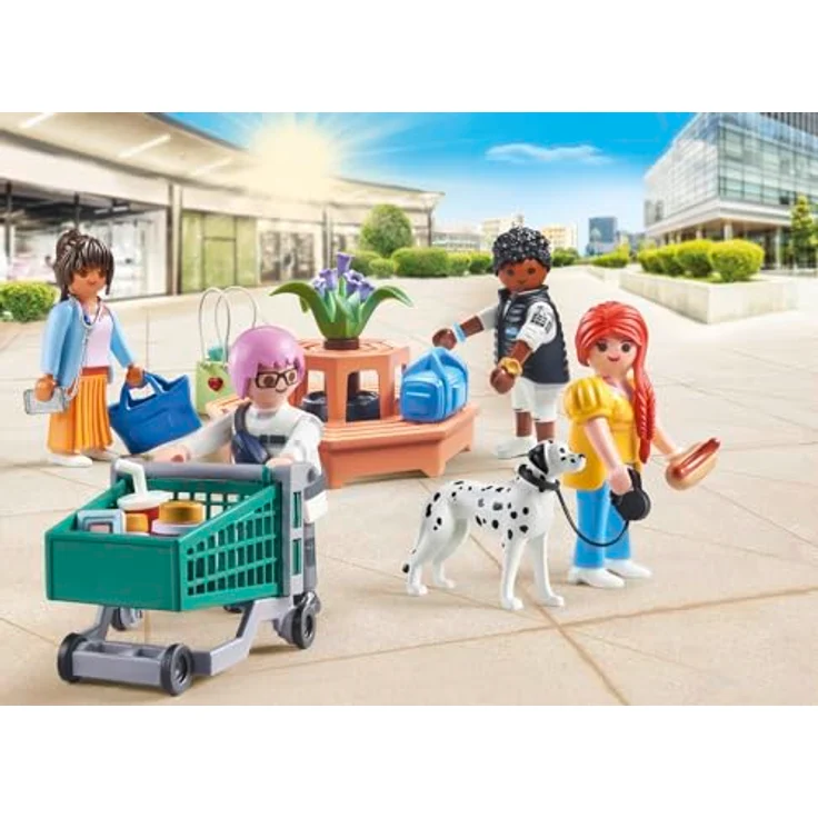 PLAYMOBIL MyLife 71541 MyFigures Shopping, große Einkaufstour durch die Läden, inklusive Einkaufswagen und Einkaufstüte, detailreiches Spielzeug für Kinder ab 5 Jahren – Bild 3