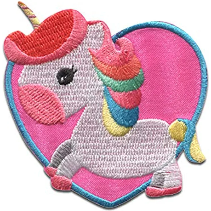 Catch the Patch Einhorn Patch, 6,3 x 6,7 cm, Bügelbild zum Aufbügeln oder Aufnähen, ideal für Kleidung und Rucksäcke