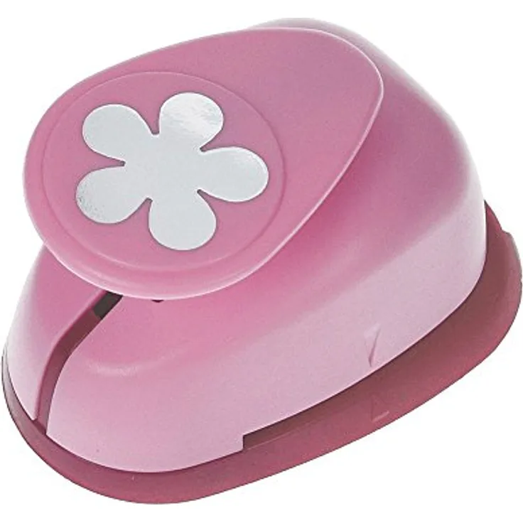 efco 1791286 Stanzer M, Retro Blume Motivstanzer, Kern: Metall, Pink, 7,5 x 5 x 5 cm