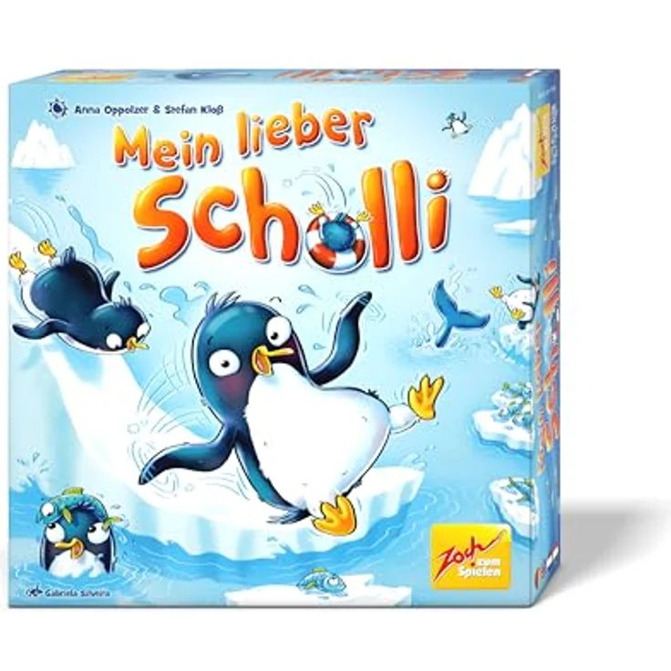 Zoch Mein Lieber Scholli - Kinderspiel ab 6 Jahre - rutschiger Pinguin-Spaß auf der Eisrutschbahn für Kinder, 2-4 Spieler, ca. 30 Min. Spiel-Dauer – Bild 1