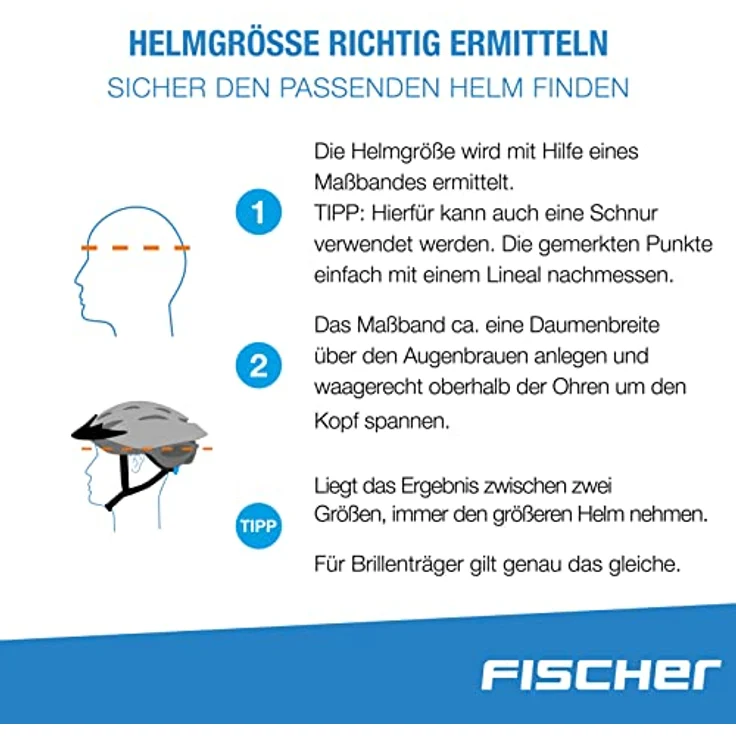 Fischer Fahrradhelm Urban Levin L/XL grau – Bild 3