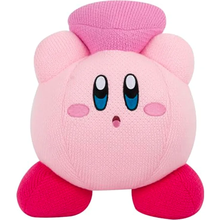 Tomy Kirby Nuiguru-Knit Plüschfigur, Kirby Friend Heart Mega 39 cm, handgefertigt im Kawaii-Stil