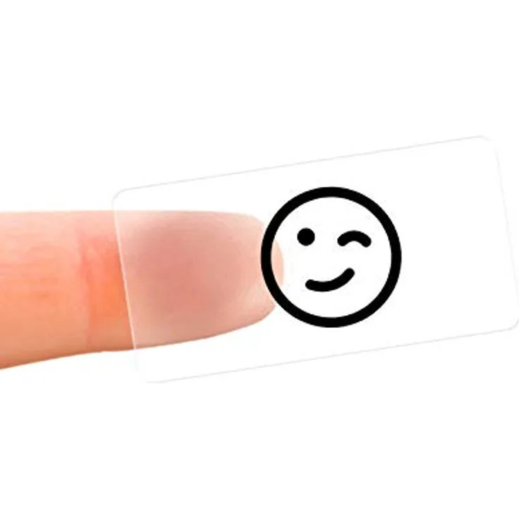 NIIMBOT Thermo-Etikettenpapier, 1,4 x 3,0 cm, Aufkleber, wasserfest, reißfest, selbstklebend, für D11 D110 D101 H1S, office & home, 210 Etiketten/Rolle (klar)