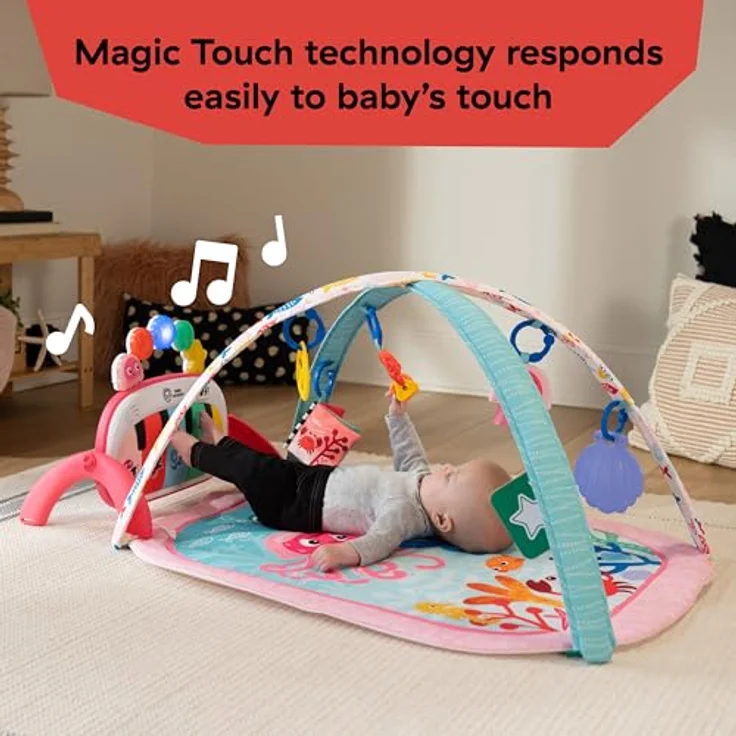 Baby Einstein 4-in-1 Kickin’ Tunes Jellyfish Jamboree, Musik- und Sprachentdecker-Spielzeug in Pink mit 90+ Melodien und 4 Spielmodi – Bild 9