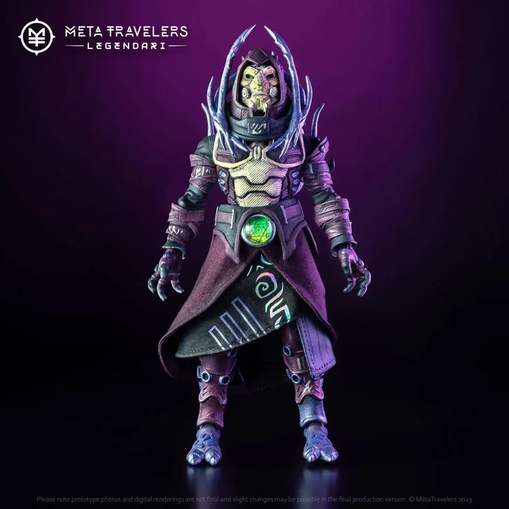 MetaTravelers Legendari Actionfigur 1/10 Pale King, detailreiche Sammelfigur mit Zubehör, 18 cm