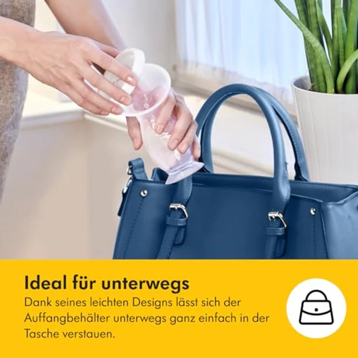Medela Muttermilch-Auffangbehälter für stillende Mütter, Milch-Auffänger aus Silikon, Milch-Auffänger mit Saugfuß und Deckel zur Aufbewahrung für das tägliche Stillen, 101044201, Transparent – Bild 9
