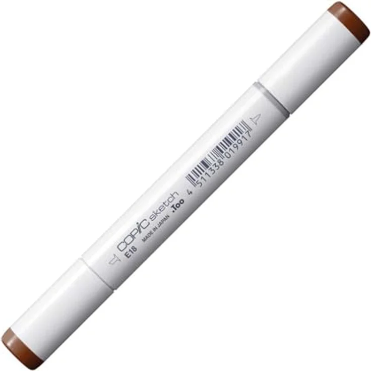 Copic COPIC Sketch Marker Typ E - 18, Copper, professioneller Pinselmarker mit Super-Brush-Spitze und Medium-Broad-Spitze – Bild 2
