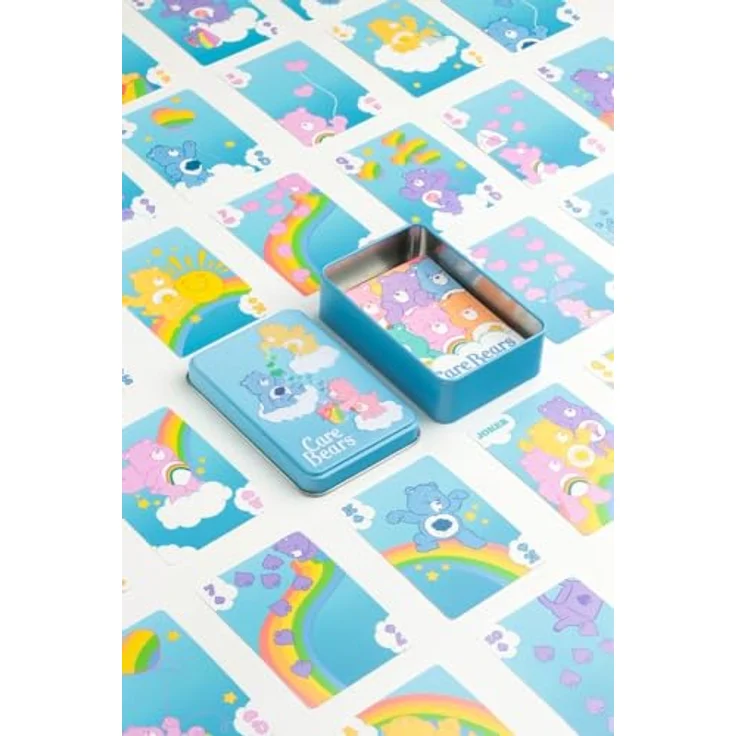 Paladone Glücksbärchis-Spielkarten, Kartenspielset für Poker, Rommé und Go Fish in Metalldose mit individuellen Designs, offiziell lizenziert – Bild 3