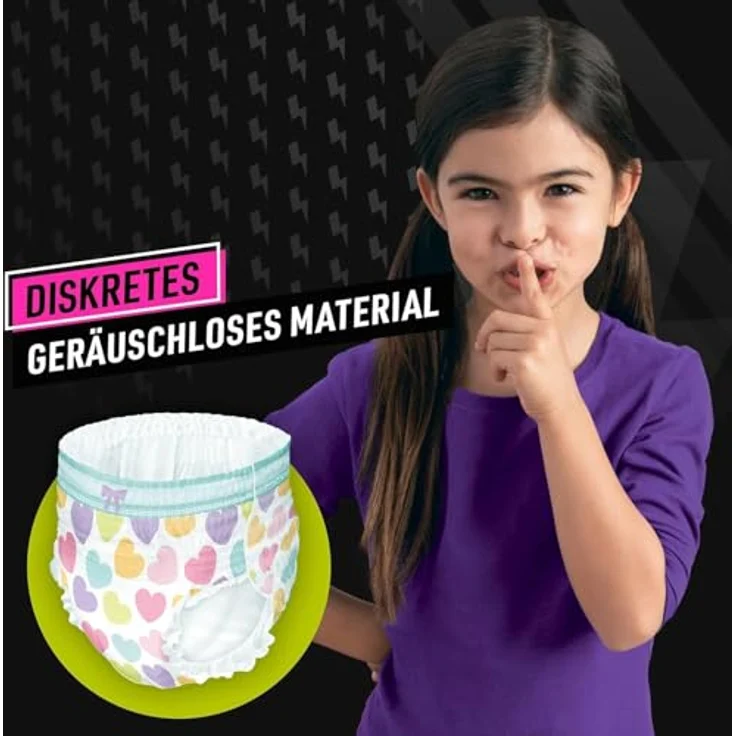Pampers Ninjamas Pyjama Pants, Höschenwindeln für Kinder 17-30 kg, Herzen, 10 St. – Bild 5
